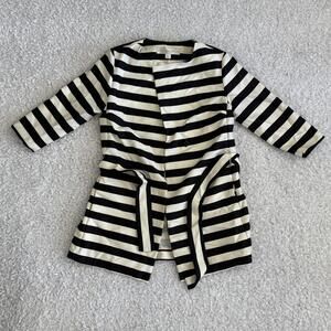 Boston Proper Women’s Black & White Striped Peacoat Blazer Jacket (size 2)